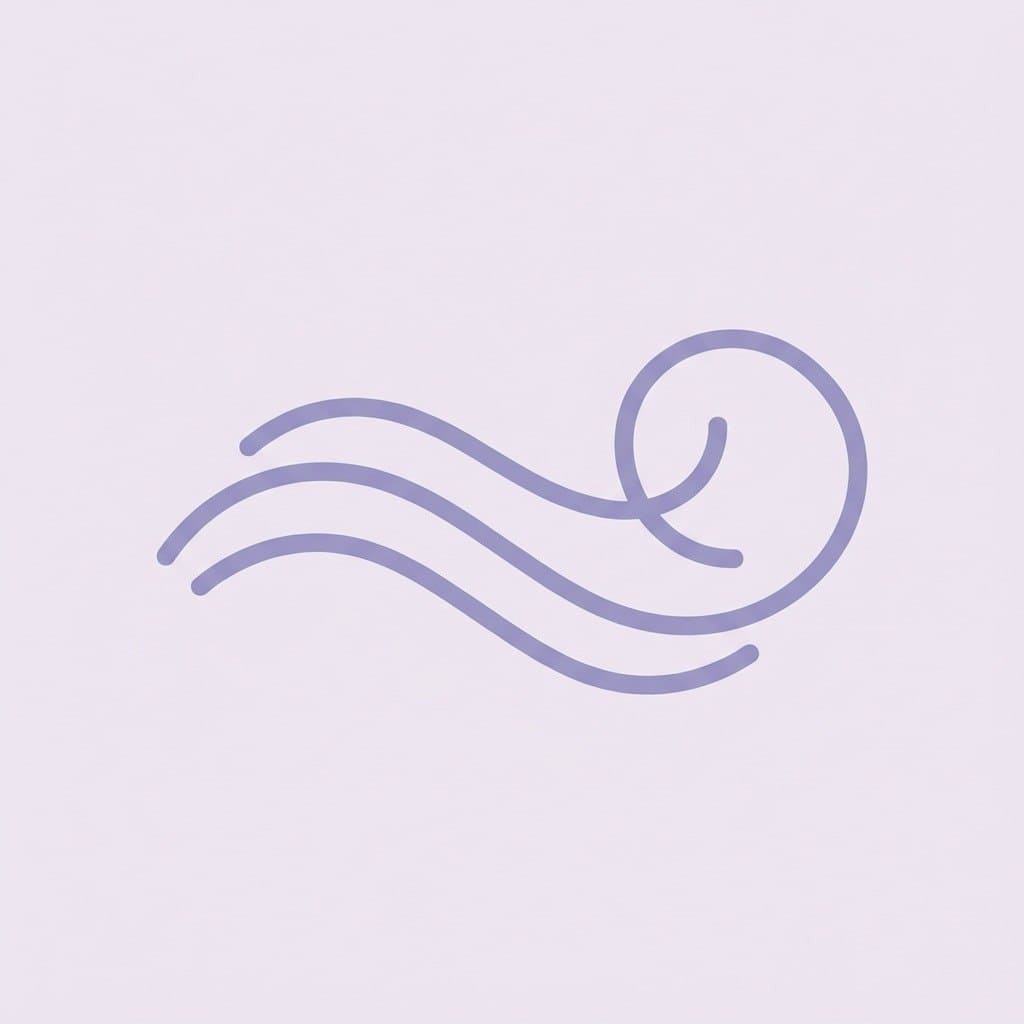 Wavy line design on a light purple background
